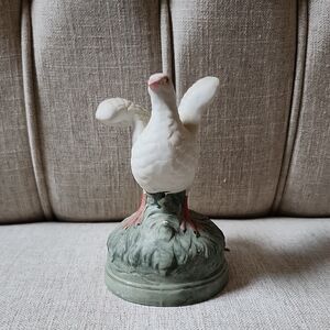 White Ceramic Bird Figurine